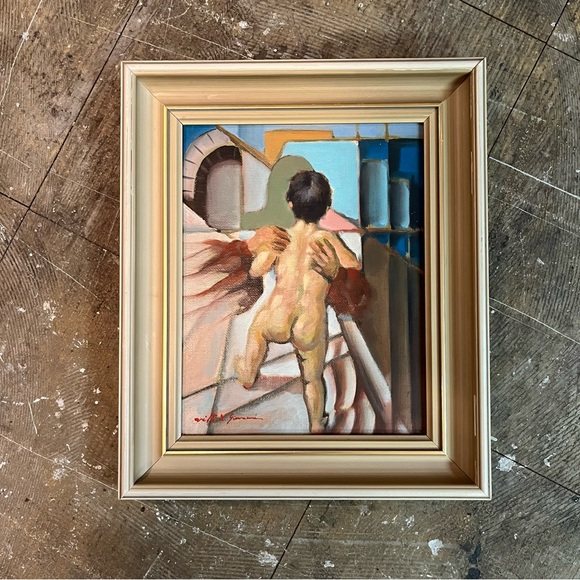 Vintage Vitti Giovanni Oil Painting Framed Signed Abstract - Picture 1 of 5
